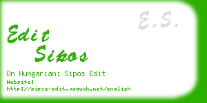 edit sipos business card